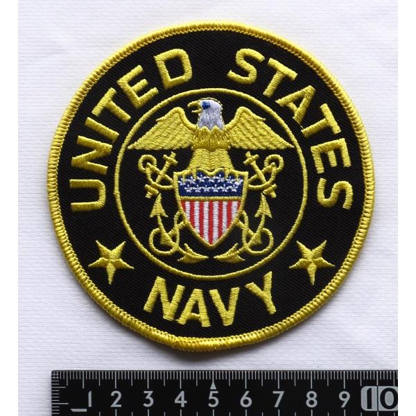 ミリタリーワッペン【UNITED STATES NAVY】アメリカ海軍 丸 直径