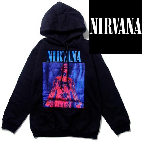 NIRVANA フード付きロックパーカー ニルヴァーナ パーカー メンズ