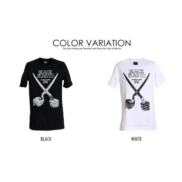 ロックtシャツ バンドtシャツ パンク ブラック フラッグ ハサミ