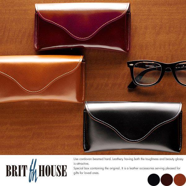 超特価セール開催！！ メガネケース おしゃれ 本革 BRIT HOUSE 日本製 コードバン 眼鏡 財布・ケース・小物入れ