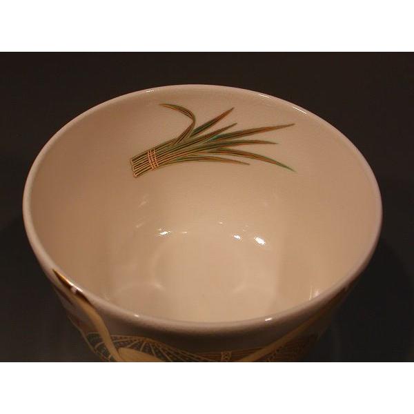 茶道具 抹茶茶碗 色絵 兜（かぶと）画、 京都 相模竜泉作、桐共箱 新品