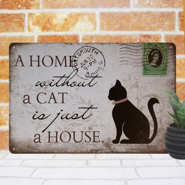 猫２ブリキ看板ヴィンテージ壁掛けパネルアンティークレトロ雑貨インテリア1A 楽天市場】ブリキ看板 猫 看板 ブリキ ネコ アメリカン雑貨