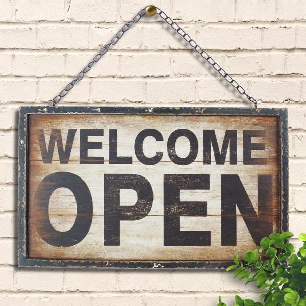 オープンクローズ看板 m40 OPEN CLOSED 両面サインボード サイン