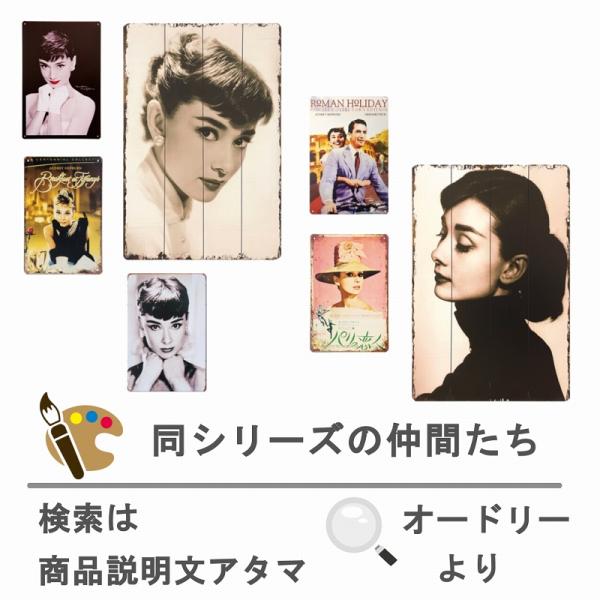 デザイン看板】オードリーヘップバーンr3☆ローマの休日ブリキ