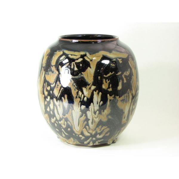 個展出品大作　青木龍山　天目曙光大花器　箱なし 柳瀬美術店 / 青木龍山「天目翆韻ぐい呑」共箱[AOKI Ryuzan]Sake cup