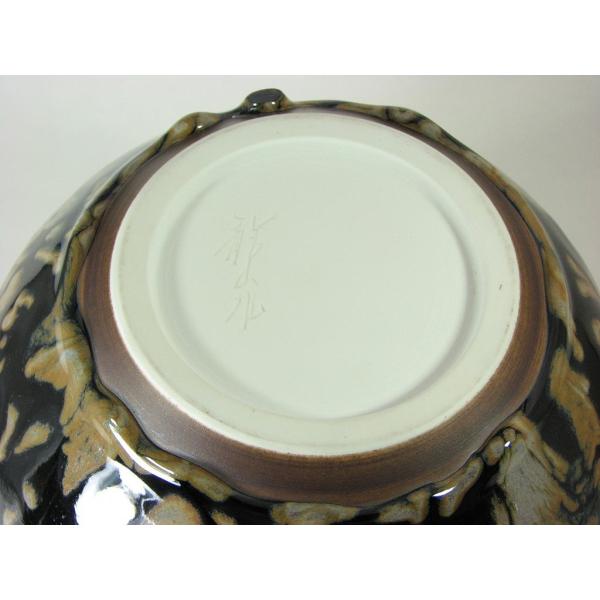 有田焼】【文化勲章受章】【青木龍山】【玳皮天目花瓶】 龍山