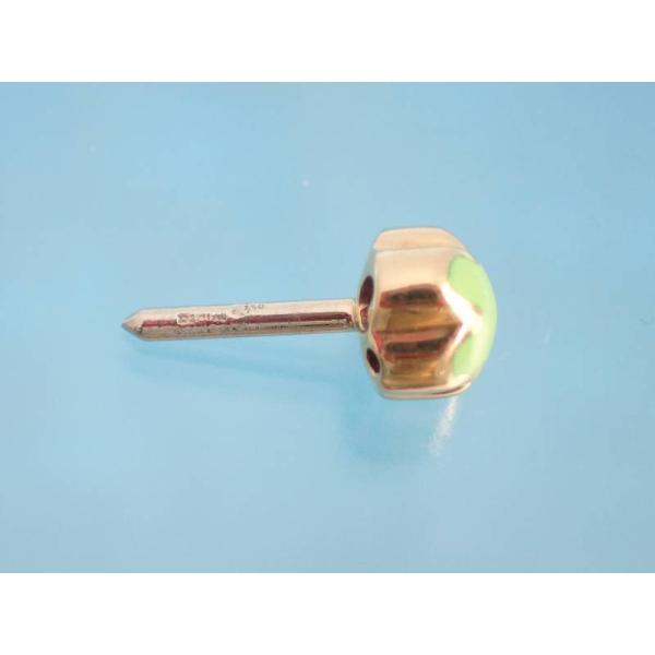 パスクワーレ・ブルーニ エナメル 花 K18 ゴールド ピンブローチ兼