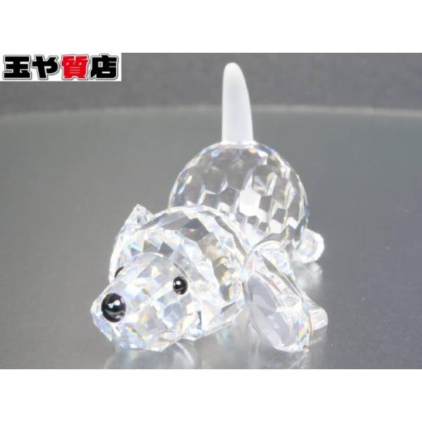 スワロフスキー 伏せビーグル いぬ フィギュア クリスタル 新品同様