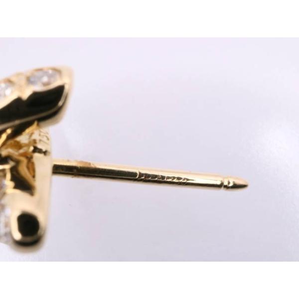 h441 美品　ティファニー　クロス　ステッチ　750 K18 YGピアス　キス h441 美品 ティファニー クロス ステッチ 750 K18 YGピアス キス