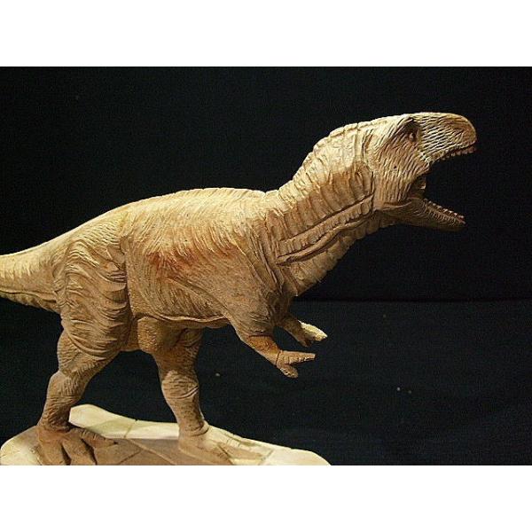 木彫り [ティラノサウルス] 全長58cm-