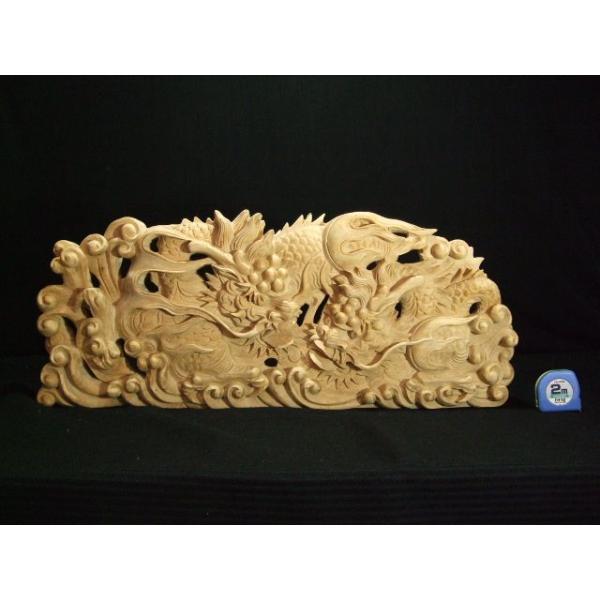 夫婦龍】 社寺仏閣、山車 蟇股彫刻 60cm /【Buyee】 Buyee