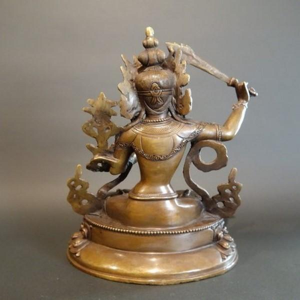 仏像】文殊菩薩（妙吉祥菩薩） 銅製22cm【送料無料】 /【Buyee】