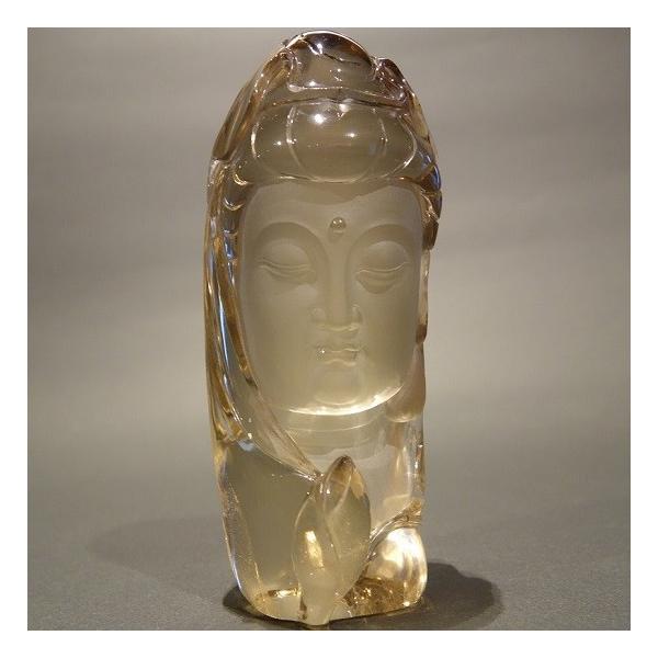 仏像】観音菩薩（観世音菩薩・観自在菩薩） シトリン 12.5cm【送料無料