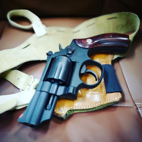アルタモント S&W Kフレーム ラウンドバット用 木製グリップ