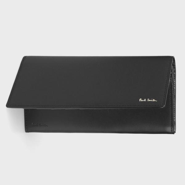 ポールスミス paul smith 長財布 ブラック シティエンボス メンズ