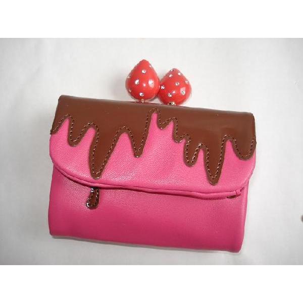 希少美品✨ツモリチサト ニつ折り財布 がま口 いちごモチーフ ブラウン Amazon | [ツモリチサト] がま口長財布 いちご レディース ベージュ