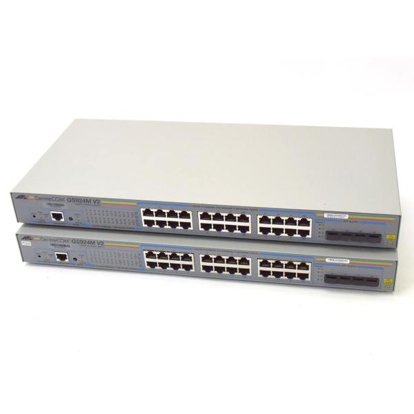 Allied Telesis 2台セット CentreCom GS924M V2 24ポート