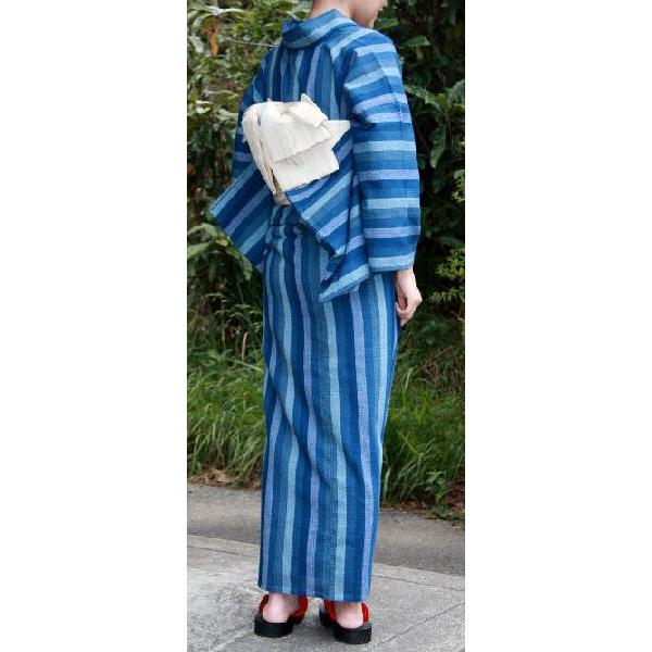 阿波しじら織木綿きもの115 単衣仕立て阿波正藍しじら織伝統工芸品