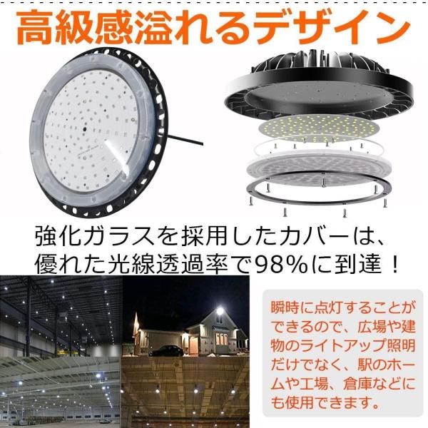 UFO型LED高天井照明LED投光器高天井灯LED作業灯円盤型投光器100W(1000W