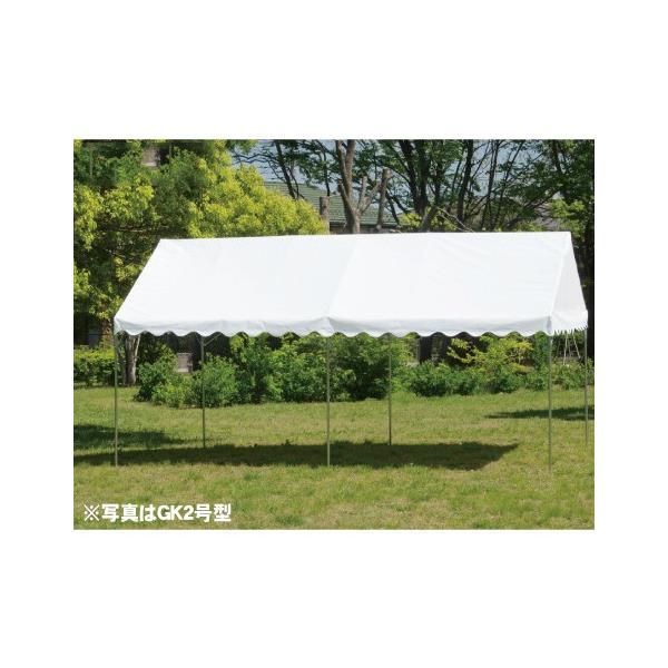 GK 屋形テント 2号 2間×3間 白天幕 柱高1.8m イベントテント 白