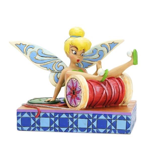 エネスコ Enesco ディズニーフィギュア Tinker Bell Tumbles 糸巻きで