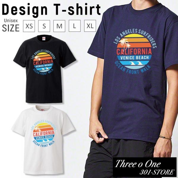 Tシャツ メンズ レディース 半袖 高品質 カリフォルニア ビーチ 夏 海