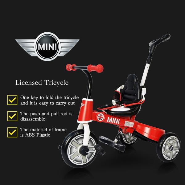 ストーンカスタム　三輪車 三輪車 MINI ミニ 舵取り三輪車 スマートバー付 折りたたみ