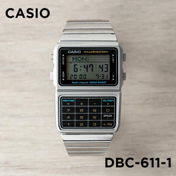 10年保証CASIO DATA BANK カシオデータバンクDBC-611-1 腕時計時計