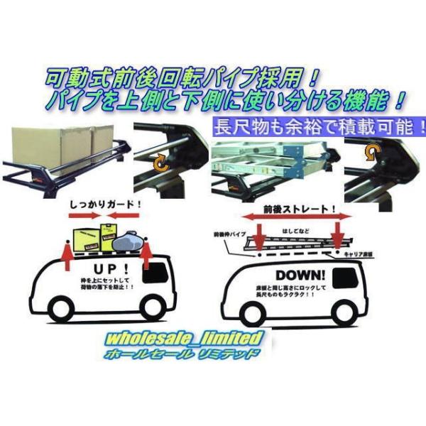 VM20・M20 NV200 日産バネットバン ４ナンバー車用 ルーフキャリア ８