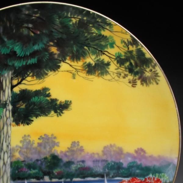 オールドノリタ　繊細な風景画プレート オールドノリタ 繊細な風景画プレート
