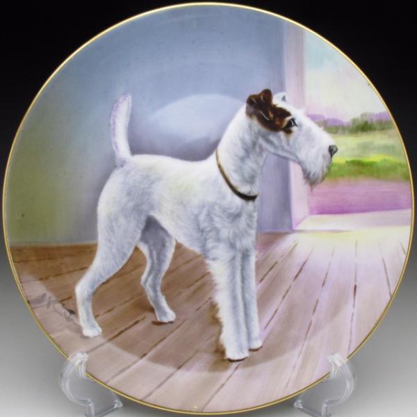 オールドノリタケ 犬絵 プレート 飾り皿 22cm /【Buyee】 Buyee