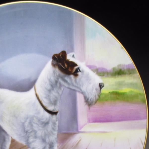 オールドノリタケ 犬絵 プレート 飾り皿 22cm /【Buyee】 Buyee