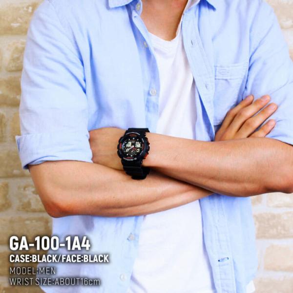 Gショック G-SHOCK ジーショック ブラック レッド 黒 赤 GA-100-1A4 
