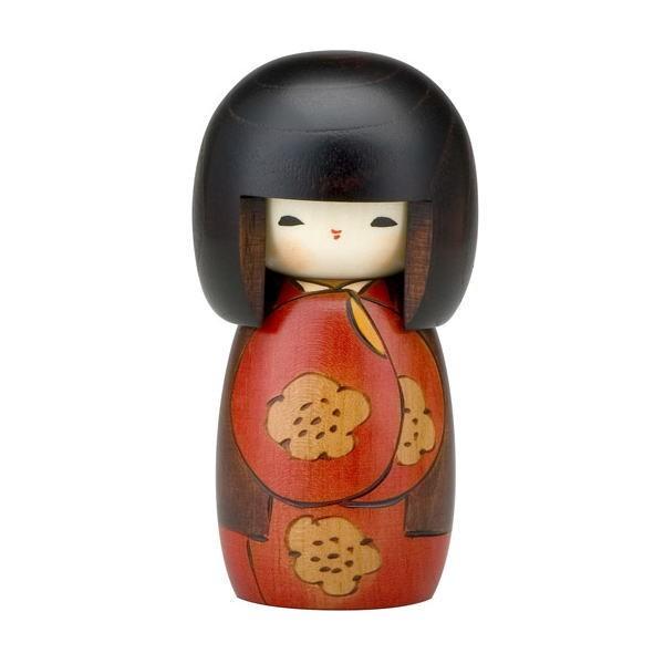 日本のおみやげ かわいい 和雑貨 卯三郎こけし／好日（赤） /【Buyee】