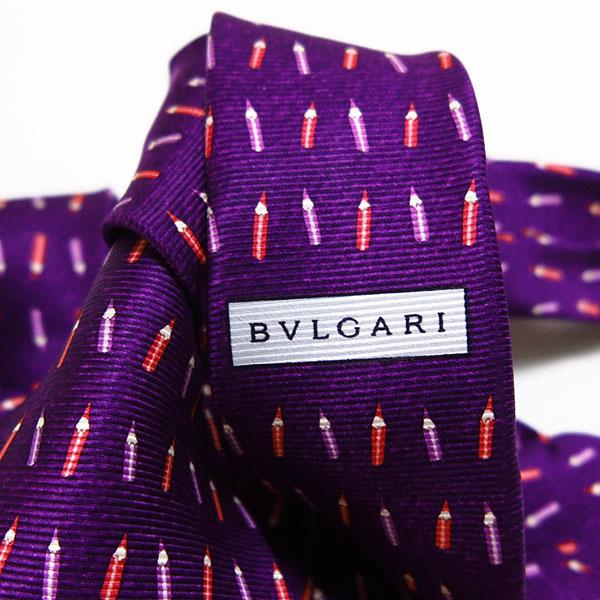 ブルガリ BVLGARI ネクタイ レッド パンダ プリント セブンフォールド