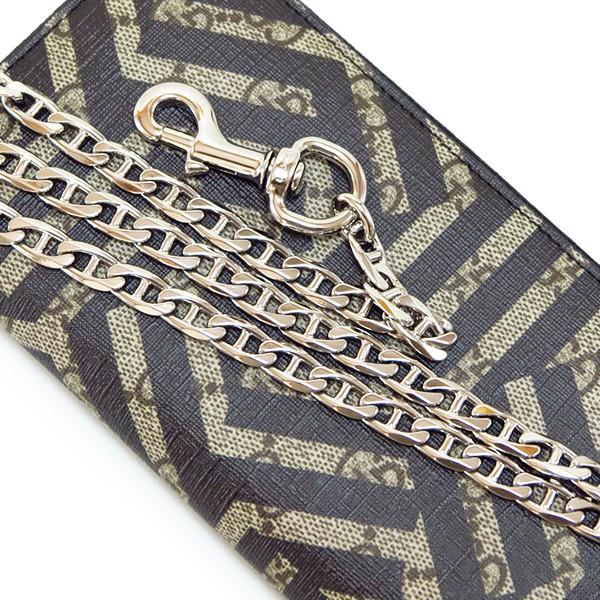 Gucci GGパターン 長財布 チェーンストラップ付き