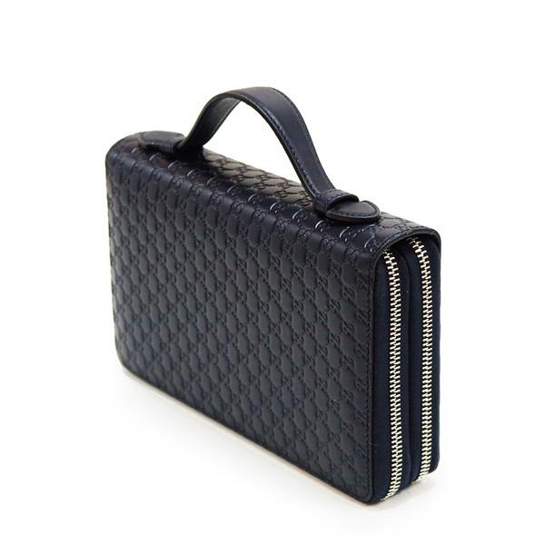 グッチ　財布 ダブルファスナー　GUCCI  ドキュメントケース グッチ GUCCI 財布 メンズ レディース 長財布 ネイビー ファスナー
