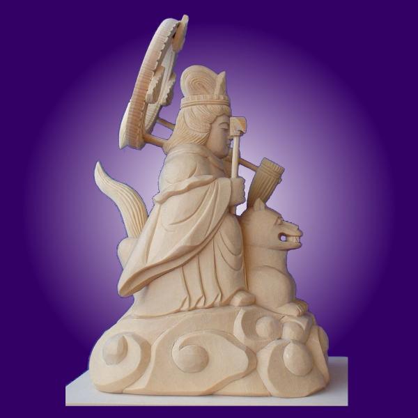 希少✨稲荷大明神　木彫り　立像　神像　仏像　骨董品　アンティーク 楽天市場】仏像 稲荷大明神 騎狐像 総高15cm 桧木 お稲荷さん お