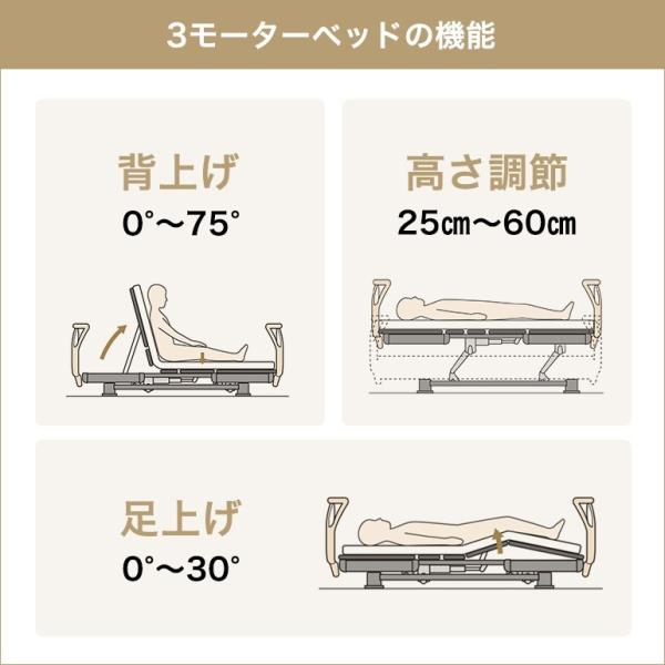 パラマウントベッド 介護ベッド クオラ Q-AURA 3モーター 木製ボード 3