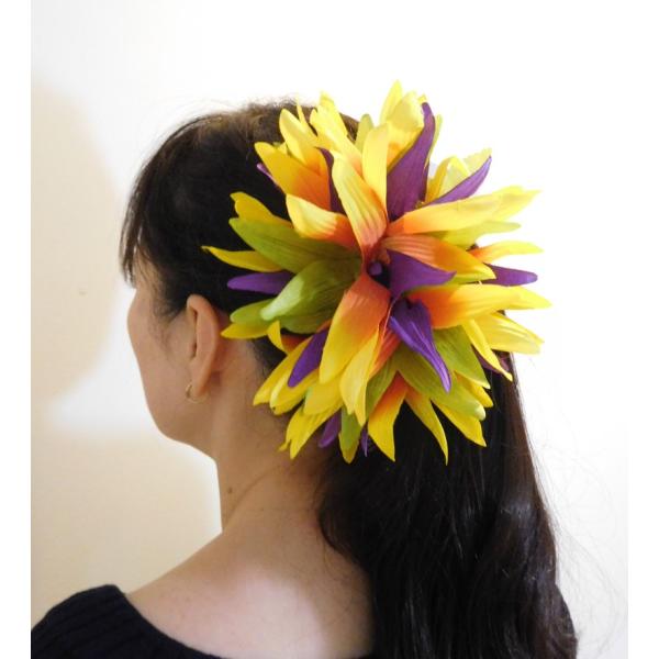 フラダンス 髪飾り ヘアクリップ バードオブパラダイスLクリップ