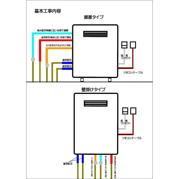 ガス給湯器 取替工事 給湯器取付 GT-1651SAWX-FFA-2 BL 屋内壁掛 強制給排 愛知県エリア /【Buyee】