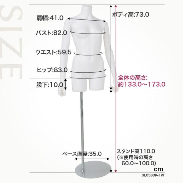 トルソー　マネキン　ボディ マネキン トルソー 送料無料 レディース 腕付き 股下あり 女性
