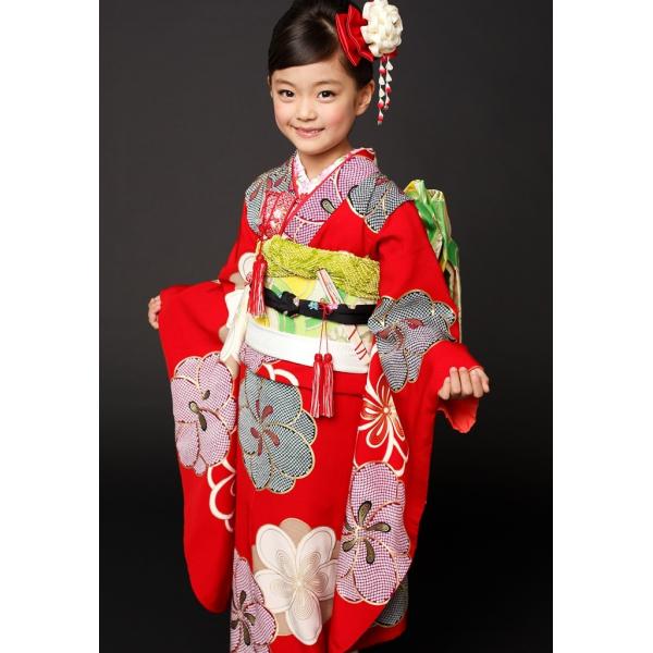 パウロニア様 専用 正絹綸子☆絞り 7歳 祝着 七五三 お着物
