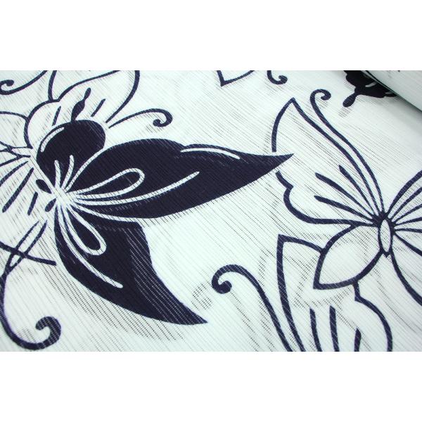 竺仙 浴衣反物 蝶々柄 新品 竺仙】青色 チョウ柄 Lサイズ 浴衣 楽天