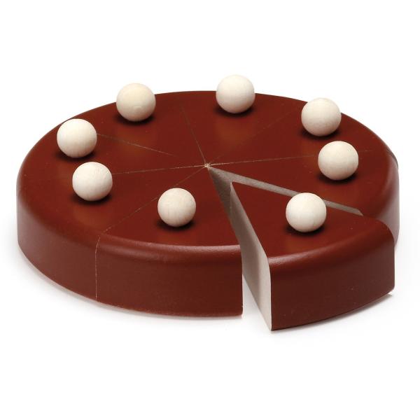 Erzi(エルツィ)木製ままごと『ホールチョコケーキ(8切)』Cake 