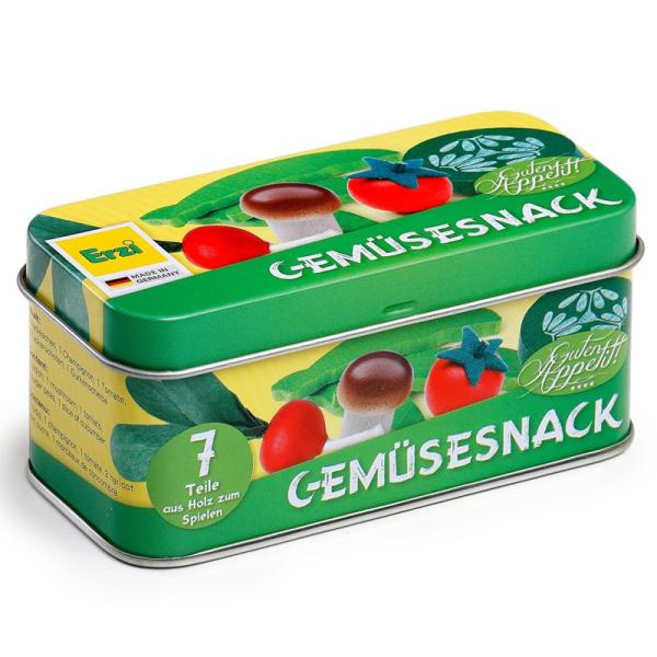 Erzi(エルツィ)木製ままごと『缶入り野菜セット(4種入り)』Vegetables