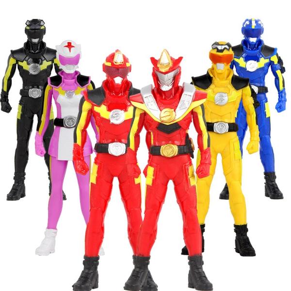 戦隊シリーズ　ソフビフィギュア　6体セット Amazon.co.jp: 17cm ソフビ 動物戦隊ジュウオウジャー 6体セット