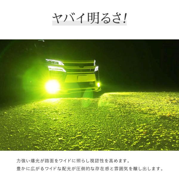 HID屋 H8 H11 H16 LED Qシリーズ プラチナ フォグランプ ライム
