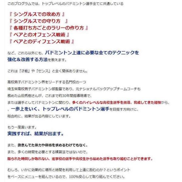 バドミントン上達革命DVD 埼玉栄男子バドミントン部コーチ、山田秀樹