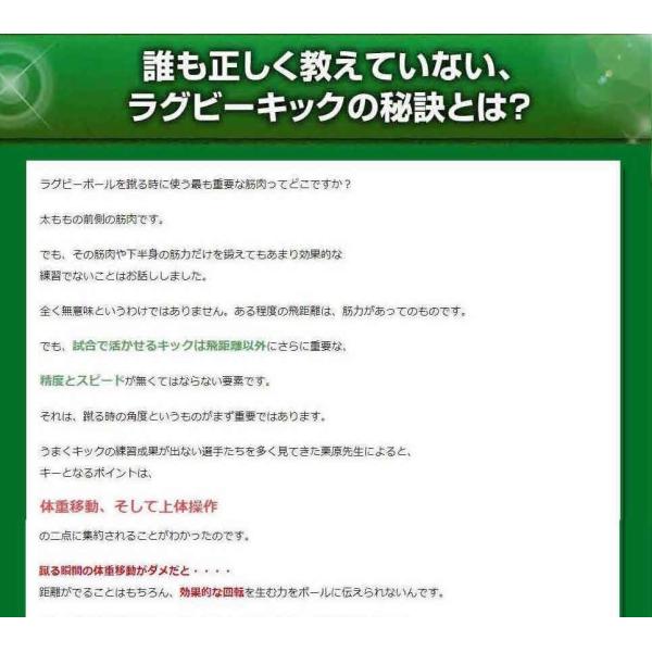 ラグビーキック上達革命DVD 元日本代表キッカー栗橋徹によるキックの秘訣、練習・トレーニングボールスパイク5号/【Buyee】